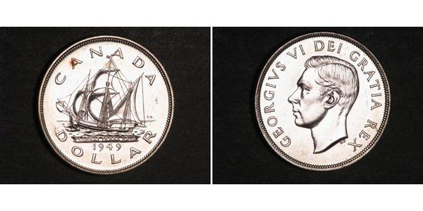 1 Долар Канада Срібло Георг VI (1895-1952)