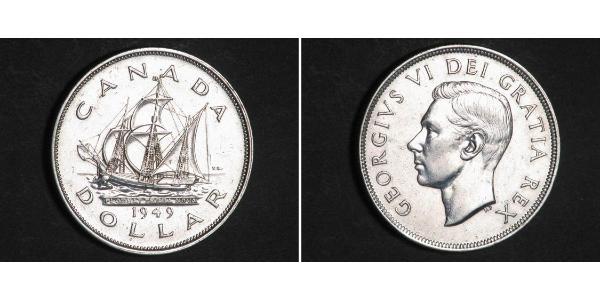 1 Долар Канада Срібло Георг VI (1895-1952)