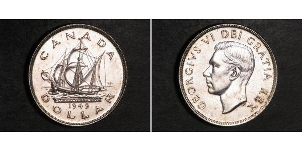 1 Долар Канада Срібло Георг VI (1895-1952)