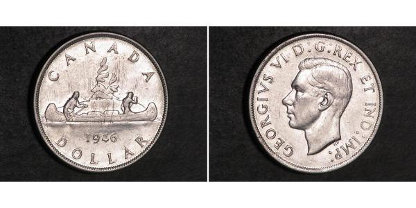 1 Долар Канада Срібло Георг VI (1895-1952)