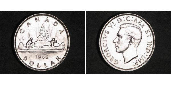1 Долар Канада Срібло Георг VI (1895-1952)