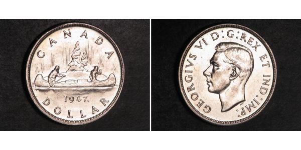 1 Долар Канада Срібло Георг VI (1895-1952)