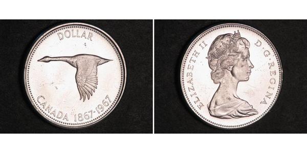 1 Долар Канада Срібло Єлизавета II (1926-2022)