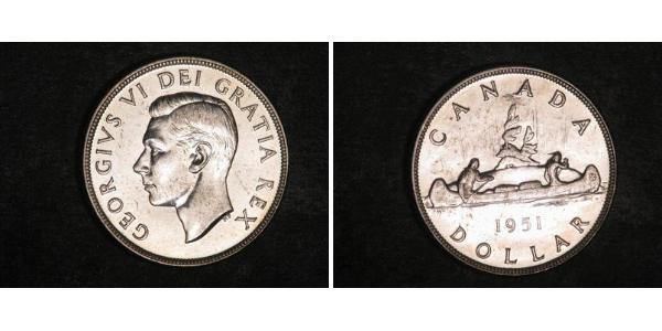1 Долар Канада Срібло Георг VI (1895-1952)
