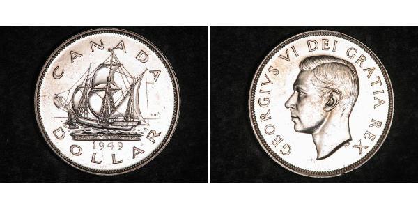 1 Долар Канада Срібло Георг VI (1895-1952)