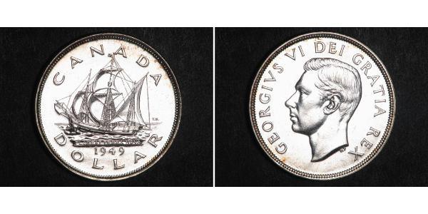 1 Долар Канада Срібло Георг VI (1895-1952)