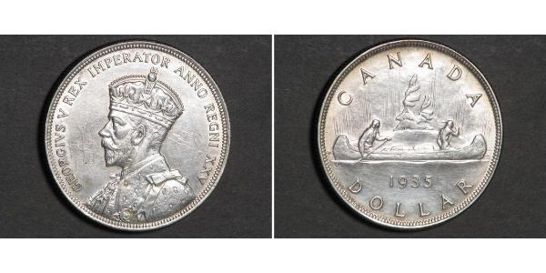 1 Долар Канада Срібло Георг V (1865-1936)