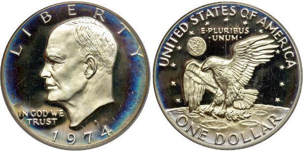 1 Долар США (1776 - ) Срібло Дуайт Девід  Ейзенхауер (1890-1969)