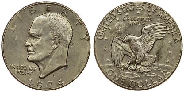 1 Долар США (1776 - ) Срібло Дуайт Девід  Ейзенхауер (1890-1969)