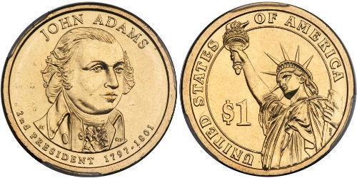 1 Долар США (1776 - ) Цинк/Мідь Джон Адамс (1735-1826)