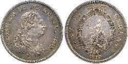 5 Shilling / 1 Dollar 大英帝国 / 大不列颠及爱尔兰联合王国 (1801 - 1922) 銀 喬治三世 (1738-1820)