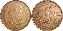 1 Доллар Канада Бронза Елизавета II (1926-2022)
