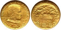 1 Доллар США (1776 - ) Золото Ulysses S. Grant (1822-1885)