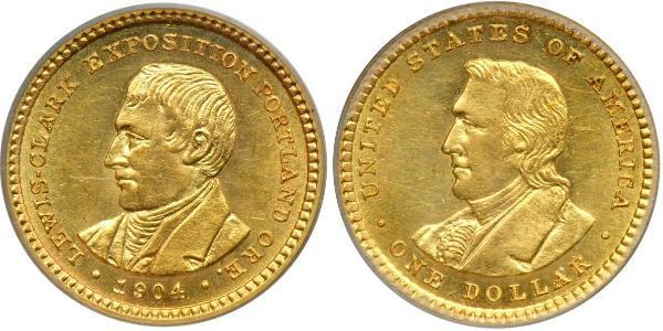 1 Доллар США (1776 - ) Золото 