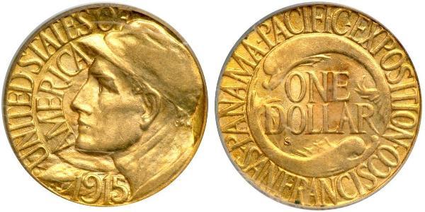 1 Доллар США (1776 - ) Золото 