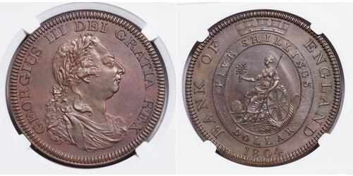 1 Доллар Соединённое королевство Великобритании и Ирландии (1801-1922) Медь Георг III (1738-1820)