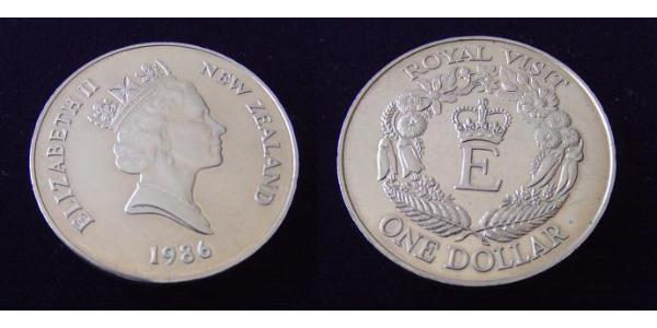 1 Доллар Новая Зеландия Никель/Медь Елизавета II (1926-2022)