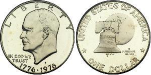 1 Доллар США (1776 - ) Никель/Медь Дуайт Дэвид Эйзенхауэр (1890-1969)