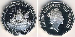 1 Доллар Белиз (1981 - ) Серебро 