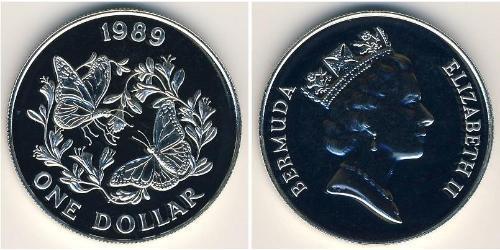 1 Доллар Бермудские Острова Серебро Елизавета II (1926-2022)