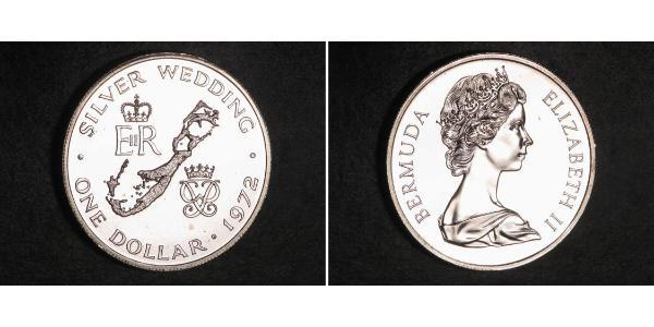 1 Доллар Бермудские Острова Серебро Елизавета II (1926-2022)