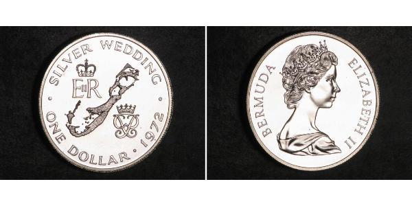 1 Доллар Бермудские Острова Серебро Елизавета II (1926-2022)