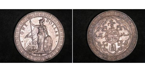 1 Доллар Гонконг / Британская империя (1497 - 1949) Серебро 