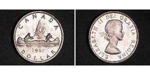 1 Доллар Канада Серебро Елизавета II (1926-2022)