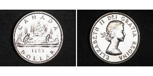 1 Доллар Канада Серебро Елизавета II (1926-2022)