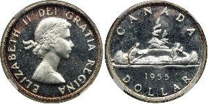 1 Доллар Канада Серебро Елизавета II (1926-2022)