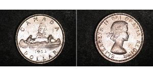 1 Доллар Канада Серебро Елизавета II (1926-2022)