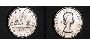 1 Доллар Канада Серебро Елизавета II (1926-2022)