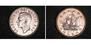 1 Доллар Канада Серебро Георг VI (1895-1952)