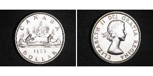 1 Доллар Канада Серебро Елизавета II (1926-2022)