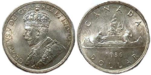 1 Доллар Канада Серебро Георг V (1865-1936)