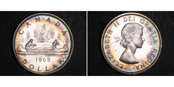 1 Доллар Канада Серебро Елизавета II (1926-2022)