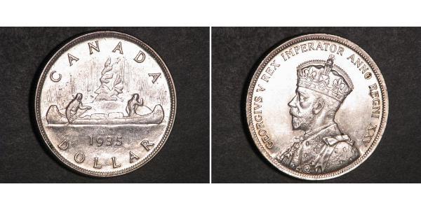 1 Доллар Канада Серебро Георг V (1865-1936)