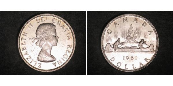 1 Доллар Канада Серебро Елизавета II (1926-2022)