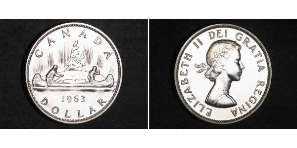1 Доллар Канада Серебро Елизавета II (1926-2022)