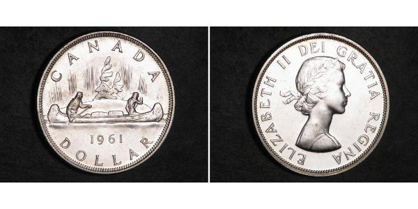1 Доллар Канада Серебро Елизавета II (1926-2022)