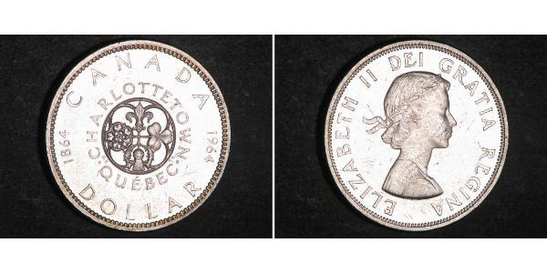 1 Доллар Канада Серебро Елизавета II (1926-2022)