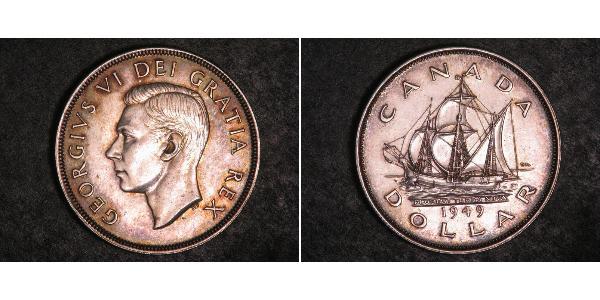 1 Доллар Канада Серебро Георг VI (1895-1952)