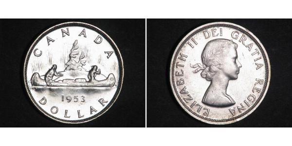 1 Доллар Канада Серебро Елизавета II (1926-2022)