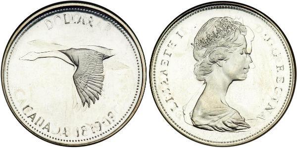 1 Доллар Канада Серебро Елизавета II (1926-2022)
