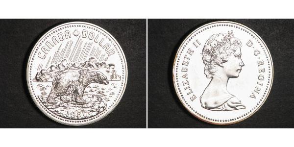 1 Доллар Канада Серебро Елизавета II (1926-2022)