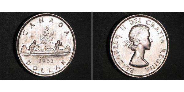 1 Доллар Канада Серебро Елизавета II (1926-2022)