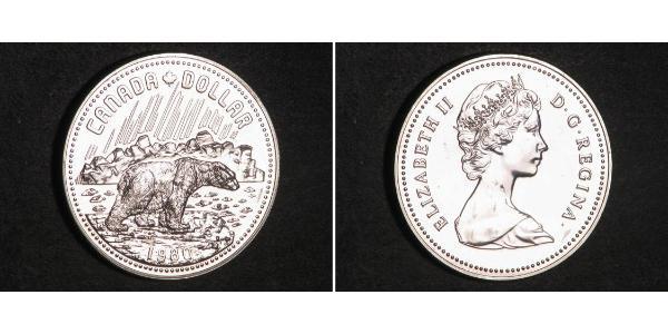 1 Доллар Канада Серебро Елизавета II (1926-2022)