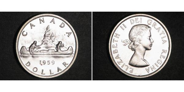 1 Доллар Канада Серебро Елизавета II (1926-2022)