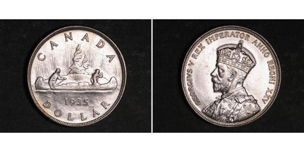 1 Доллар Канада Серебро Георг V (1865-1936)