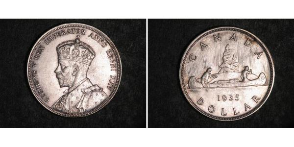 1 Доллар Канада Серебро Георг V (1865-1936)